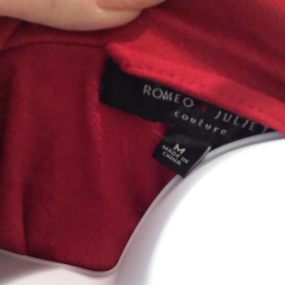 Red faux suede short jacket - Picture 4 of 5